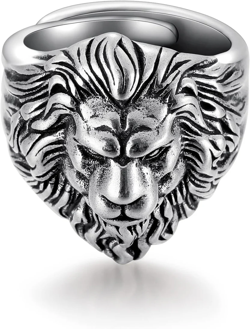 Lion Adjustable Ring for Men