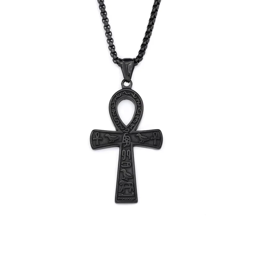 Egyptian Ankh Cross Pendant Necklace for Men