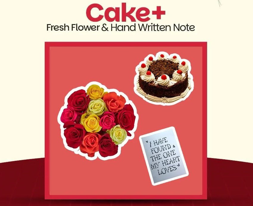 With Grace - Fresh Flower Cake and Note
