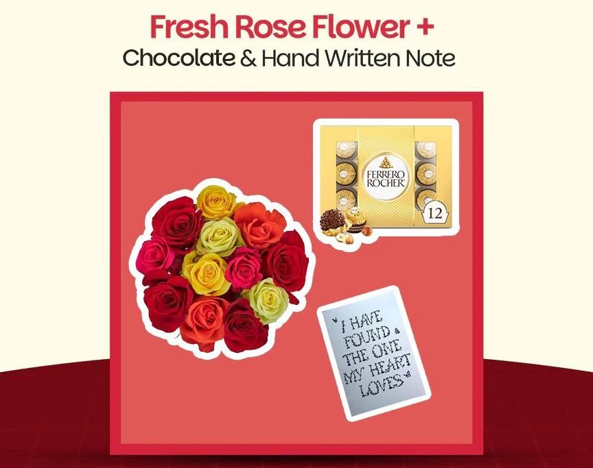 Heartfelt Package - Fresh Flower Chocolate