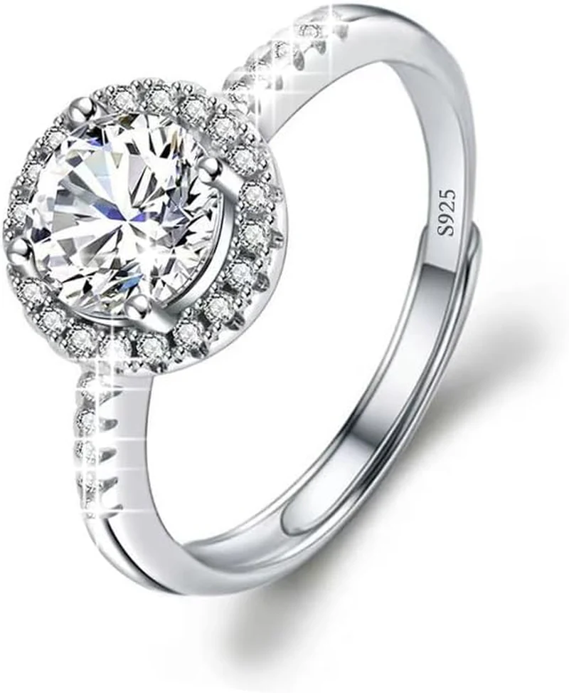 Moissanite Adjustable Engagement Ring