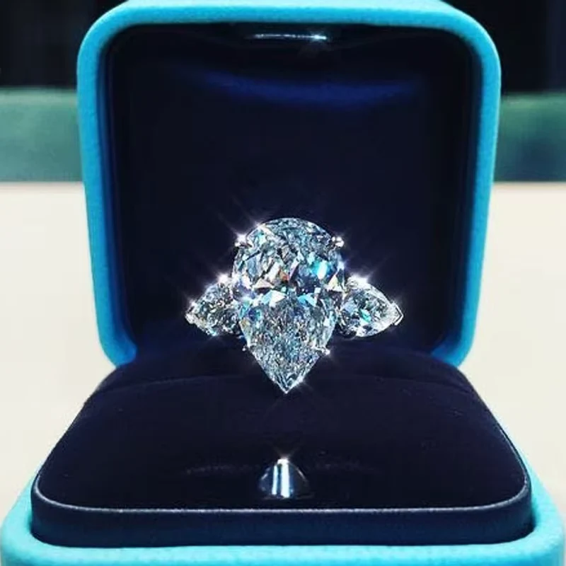 Water Drop CZ Ring for Women