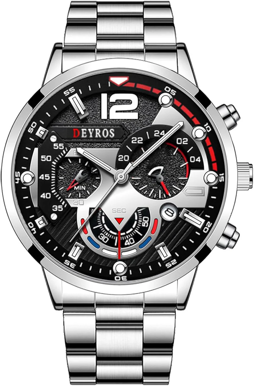 Waterproof Silver Luminous Wristwatch