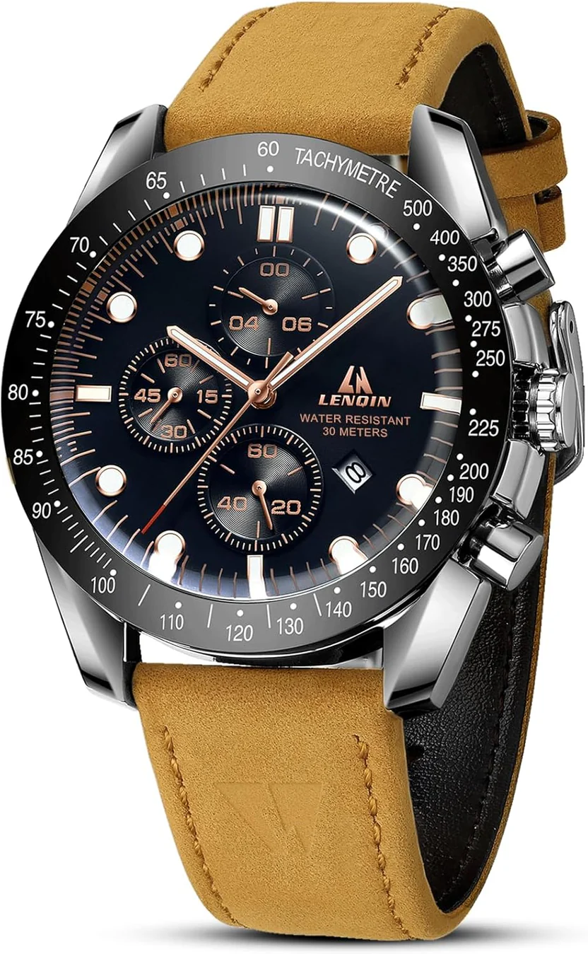 Mens Leather Watch